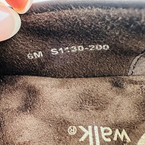 SoftWalk Brown Leather Slip On Melody Platform Non-Skid Work Clog Wedge Mule 6M - Picture 7 of 8